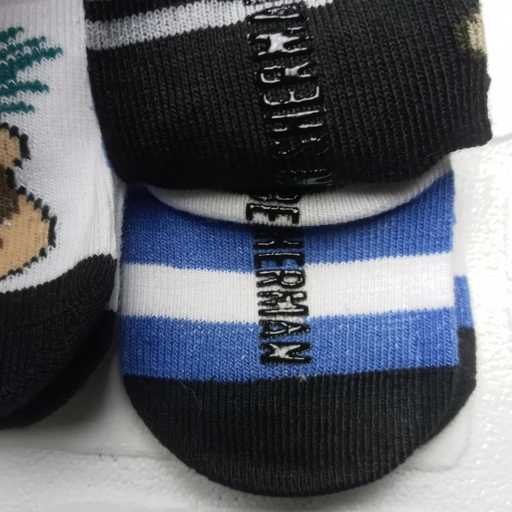 Ben Sherman boys size 0-12 mos guitar happy vibes stripe blue white socks